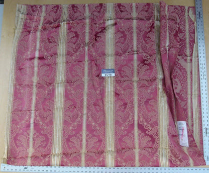 13 Ev18 Scalamandre 2.4y Simonetta Rose Red Bemberg Damask Traditional Stripe MSRP USD 306/Y