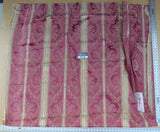 13 Ev18 Scalamandre 2.4y Simonetta Rose Red Bemberg Damask Traditional Stripe MSRP USD 306/Y