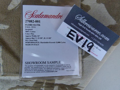 66 Ev19 Scalamandre Various Flore Batik Fall Jacquard Flax
