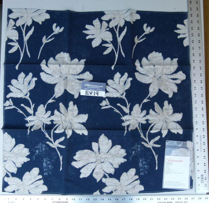 67 Ev19 Scalamandre Various Flore Batik Fall Jacquard Indigo Blue White MSRP USD 302/Y