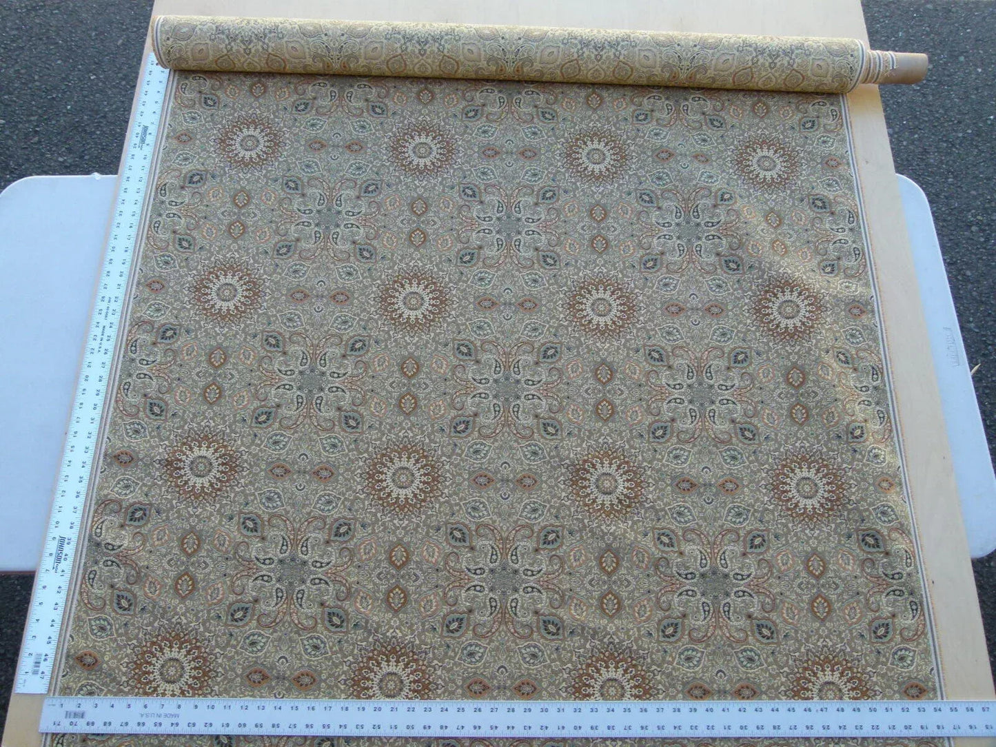 Scalamandre Bessarabia Grey Watkins Taupe Arabic Brocade Old World Weavers MSRP USD 264/Y