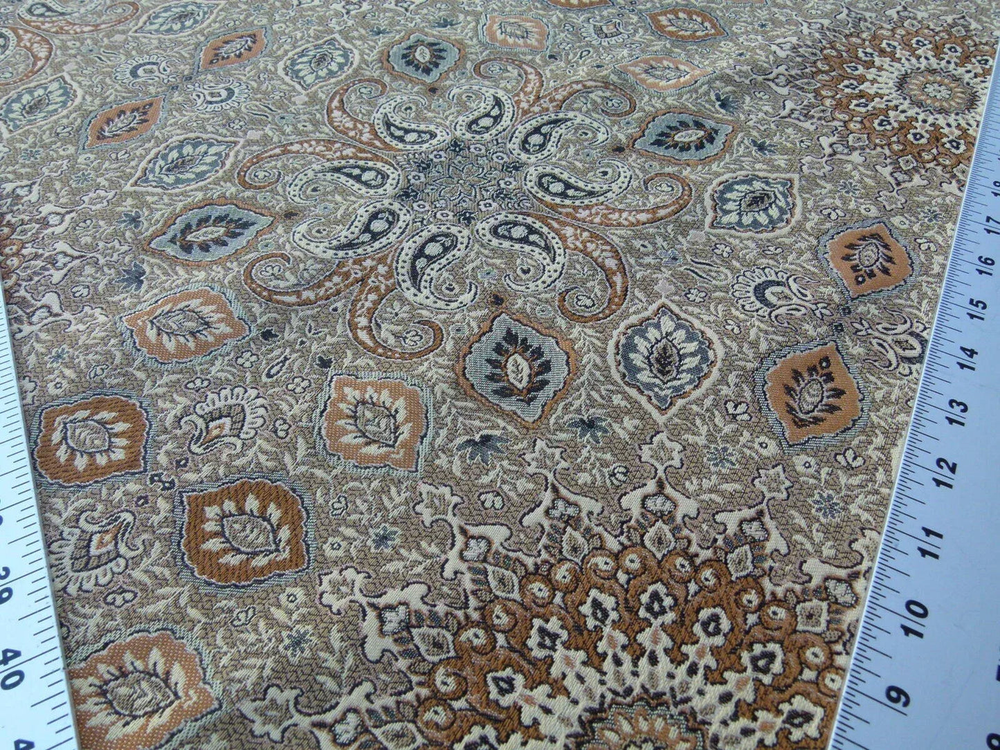 Scalamandre Bessarabia Grey Watkins Taupe Arabic Brocade Old World Weavers MSRP USD 264/Y