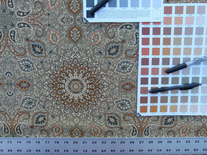 Scalamandre Bessarabia Grey Watkins Taupe Arabic Brocade Old World Weavers MSRP USD 264/Y