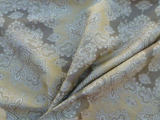 Scalamandre Devesh Dune Tan Brown Outdoor Paisley Woven MSRP USD 192/Y