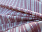 by yard Scalamandre Helsey Rose Red Pink Linen Silk Iridescent Stripe MSRP USD 296/Y