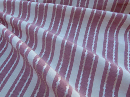 by yard Scalamandre Helsey Rose Red Pink Linen Silk Iridescent Stripe MSRP USD 296/Y