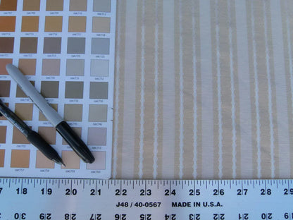 by yard Scalamandre Helsey Wheat Tan Beige Linen Silk Iridescent Stripe MSRP USD 296/Y