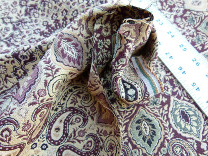 Scalamandre Bessarabia Grey Watkins Clove Dark Burgundy Arabic Brocade Old World Weavers MSRP USD 264/Y
