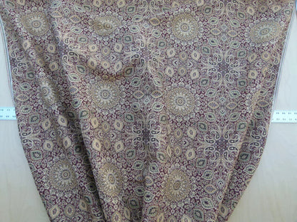 Scalamandre Bessarabia Grey Watkins Clove Dark Burgundy Arabic Brocade Old World Weavers MSRP USD 264/Y