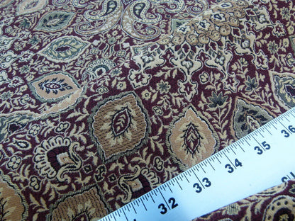 Scalamandre Bessarabia Grey Watkins Clove Dark Burgundy Arabic Brocade Old World Weavers MSRP USD 264/Y