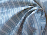 by yard Scalamandre Helsey Blue Haze Linen Silk Iridescent Stripe MSRP USD 296/Y