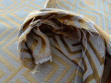 Scalamandre Eames Nutmeg Brown Gold Silk Woven Diamond Chenille  Old World Weavers MSRP USD 280/Y