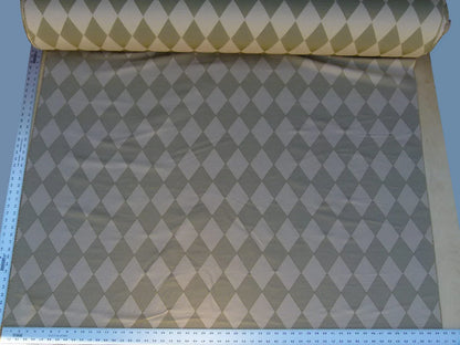 By Yd Scalamandre Forty Carats Tan Grey Silk Wool Jacquard Watkins Diamond Harlequin MSRP USD 188/Y