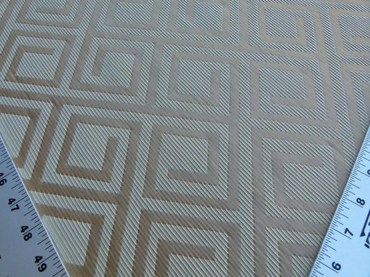 Scalamandre Eames Taupe Tan Gold Coffee Silk Woven Diamond Chenille Old World Weavers MSRP USD 280/Y