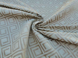 Scalamandre Eames Taupe Tan Gold Coffee Silk Woven Diamond Chenille Old World Weavers MSRP USD 280/Y