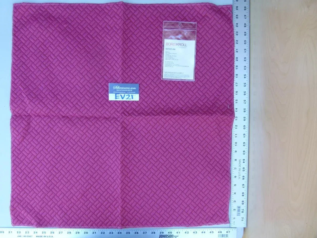 14 Ev21 Scalamandre Kelly Bk Contract Collection Jacquard Strawberry MSRP USD 118/yard