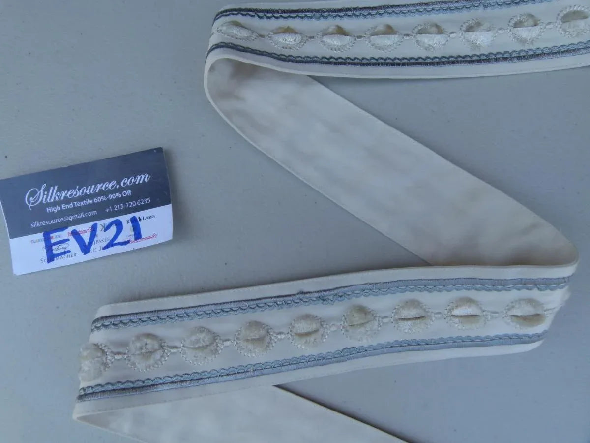 39 Ev21 Scalamandre Velvet Bead Tape 1.75yard