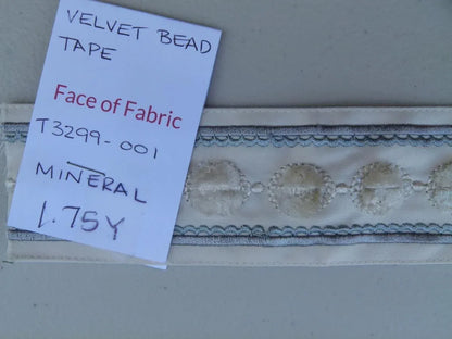 39 Ev21 Scalamandre Velvet Bead Tape 1.75yard