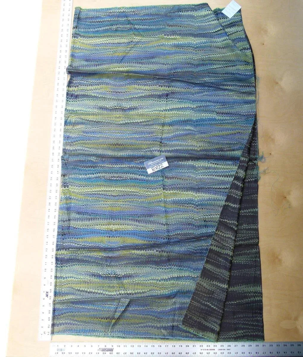 5 Ev22 1.2Yard Scalamandre Special Pieces Ebru Silk Weave Peacock Blue Purple MSRP USD424/Y