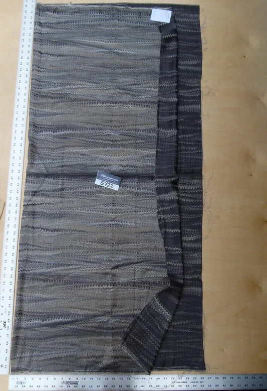 6 Ev22 Scalamandre Special Pieces 1.25y Ebru Silk Weave Smoke Black MSRP USD424/Y