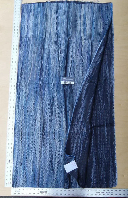 7 Ev22 Scalamandre Special Pieces 1.25y Ebru Silk Weave Lapis Blue MSRP USD 300+/y