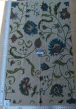 Scalamandre Pandya Cotton With Wool Embroidery - Bluejay & Taupe