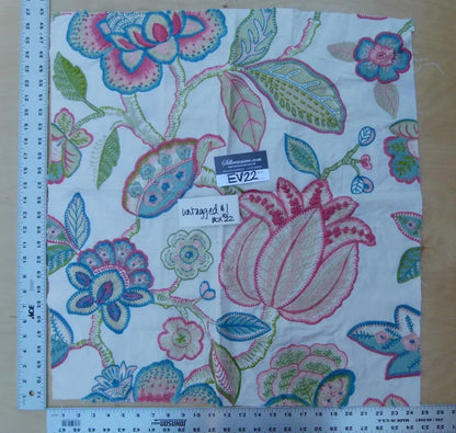 Scalamandre Special Embroidery - Pink Green Blue White