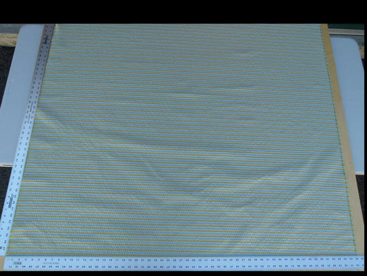 By Yard Scalamandre Oland Blue Chartreuse Fr Old World Weavers Stripe Silk MSRP USD 130/Y