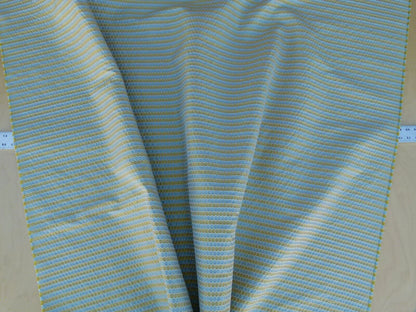 By Yard Scalamandre Oland Blue Chartreuse Fr Old World Weavers Stripe Silk MSRP USD 130/Y