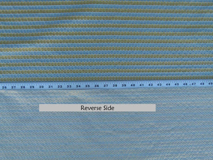 By Yard Scalamandre Oland Blue Chartreuse Fr Old World Weavers Stripe Silk MSRP USD 130/Y