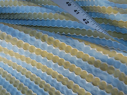 By Yard Scalamandre Oland Blue Chartreuse Fr Old World Weavers Stripe Silk MSRP USD 130/Y