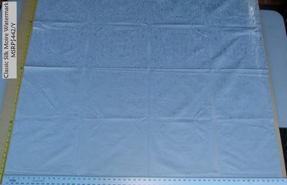 2.5y Scalamandre Salon Moire Nordic Blue Classic Silk Moire Watermark Historical Reversible MSRP USD 442/Y