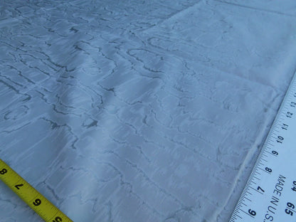 2.5y Scalamandre Salon Moire Nordic Blue Classic Silk Moire Watermark Historical Reversible MSRP USD 442/Y