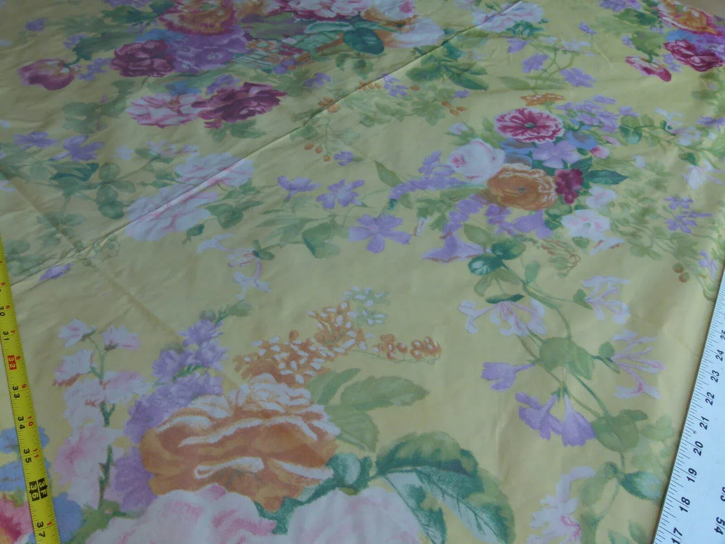 2.4y Scalamandre Banquet Champetre Juane Yellow Silk Floral Warp Print France MSRP USD 1701/Y