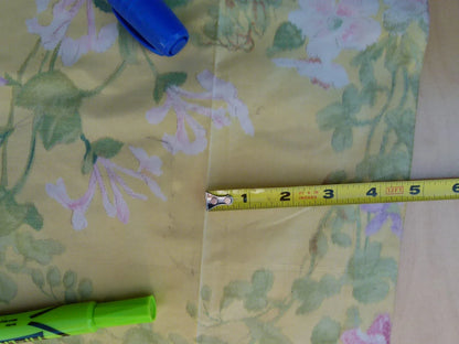 2.4y Scalamandre Banquet Champetre Juane Yellow Silk Floral Warp Print France MSRP USD 1701/Y