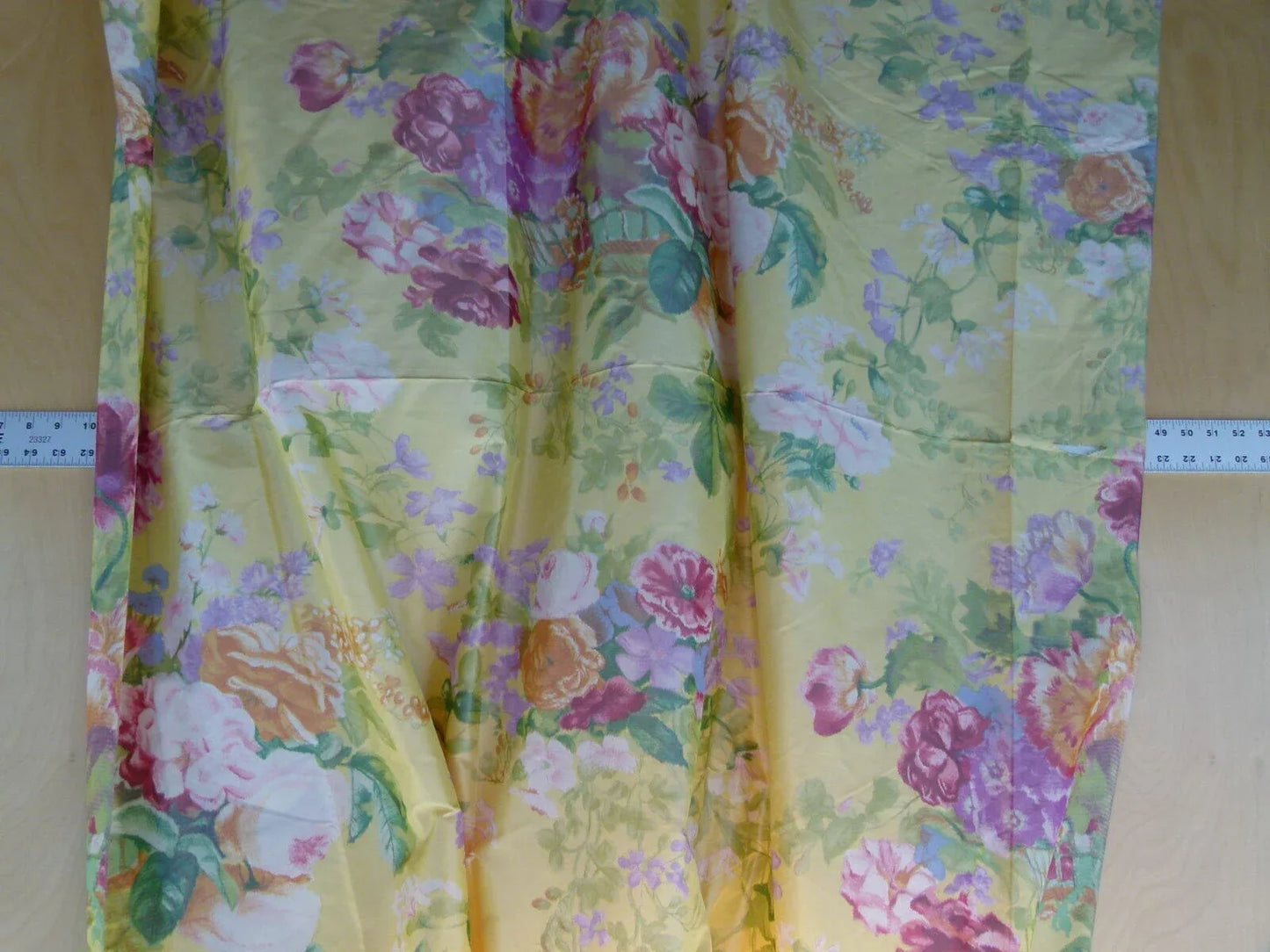 2.4y Scalamandre Banquet Champetre Juane Yellow Silk Floral Warp Print France MSRP USD 1701/Y
