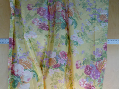 2.4y Scalamandre Banquet Champetre Juane Yellow Silk Floral Warp Print France MSRP USD 1701/Y