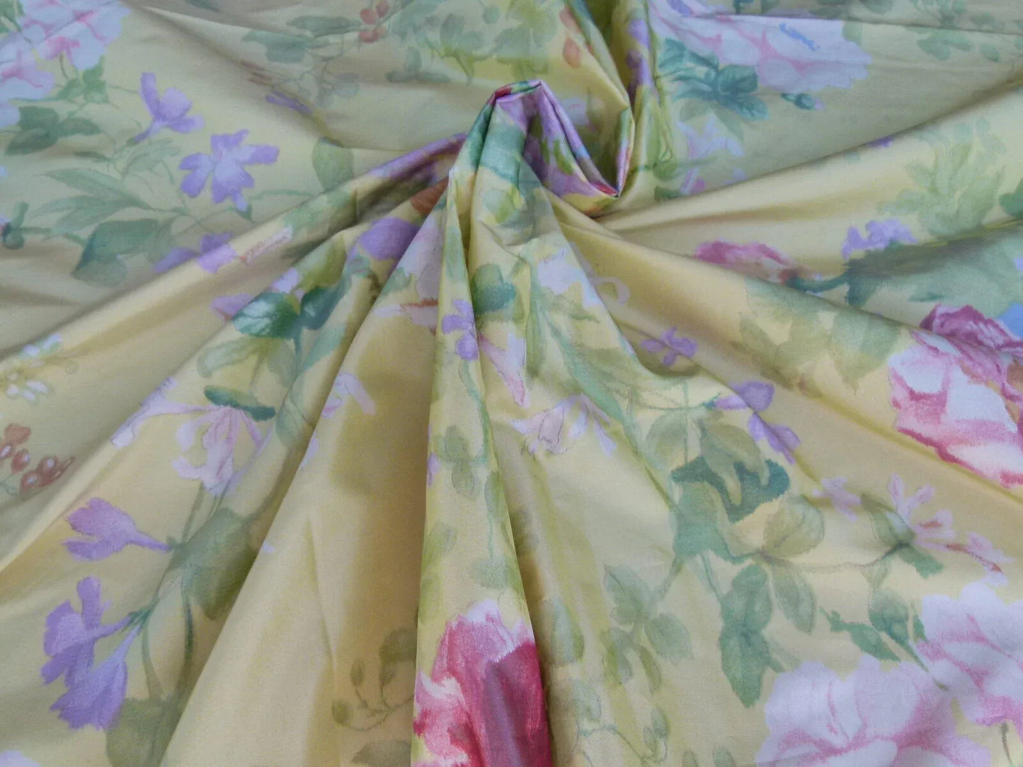2.4y Scalamandre Banquet Champetre Juane Yellow Silk Floral Warp Print France MSRP USD 1701/Y