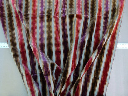 2.4y Scalamandre Colony Indianapolis Silk Velvet Cut Velvet Burnt Raspberry Red Purple Brown Chocolate MSRP USD 830/Y!#1