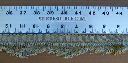 By Yard (1-68y) Scalamandre Shimmering Taupe Loop Silk Trim Ft498-6 MSRP USD 150+/Y