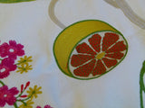 By Yd Kravet Couture Eden Orchard Floral Pom Lemon Strawberry Pear Tropical Embroidery MSRP USD 378/Y