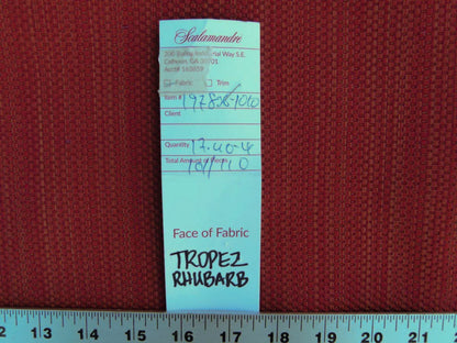 by yard Scalamandre Tropez Rhubarb Red Solid Texture Heavy MSRP USD 198/y