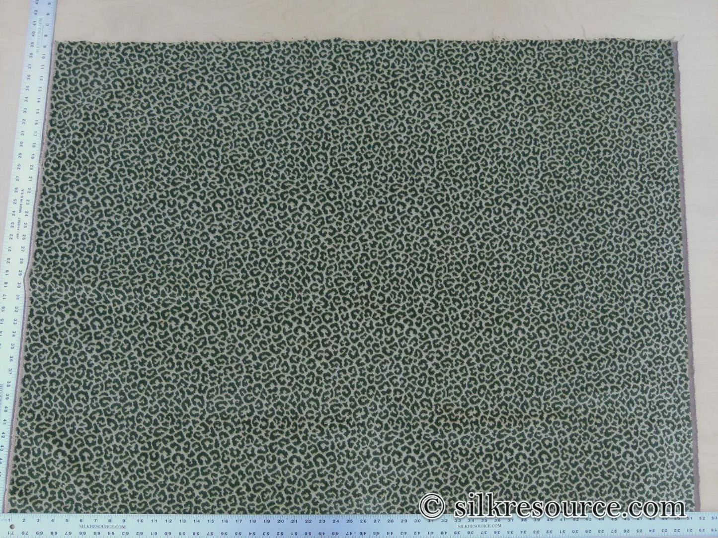 Scalamandre Panthera Velvet Moss Green Panther Leopard Skin Cotton MSRP USD 395/Y