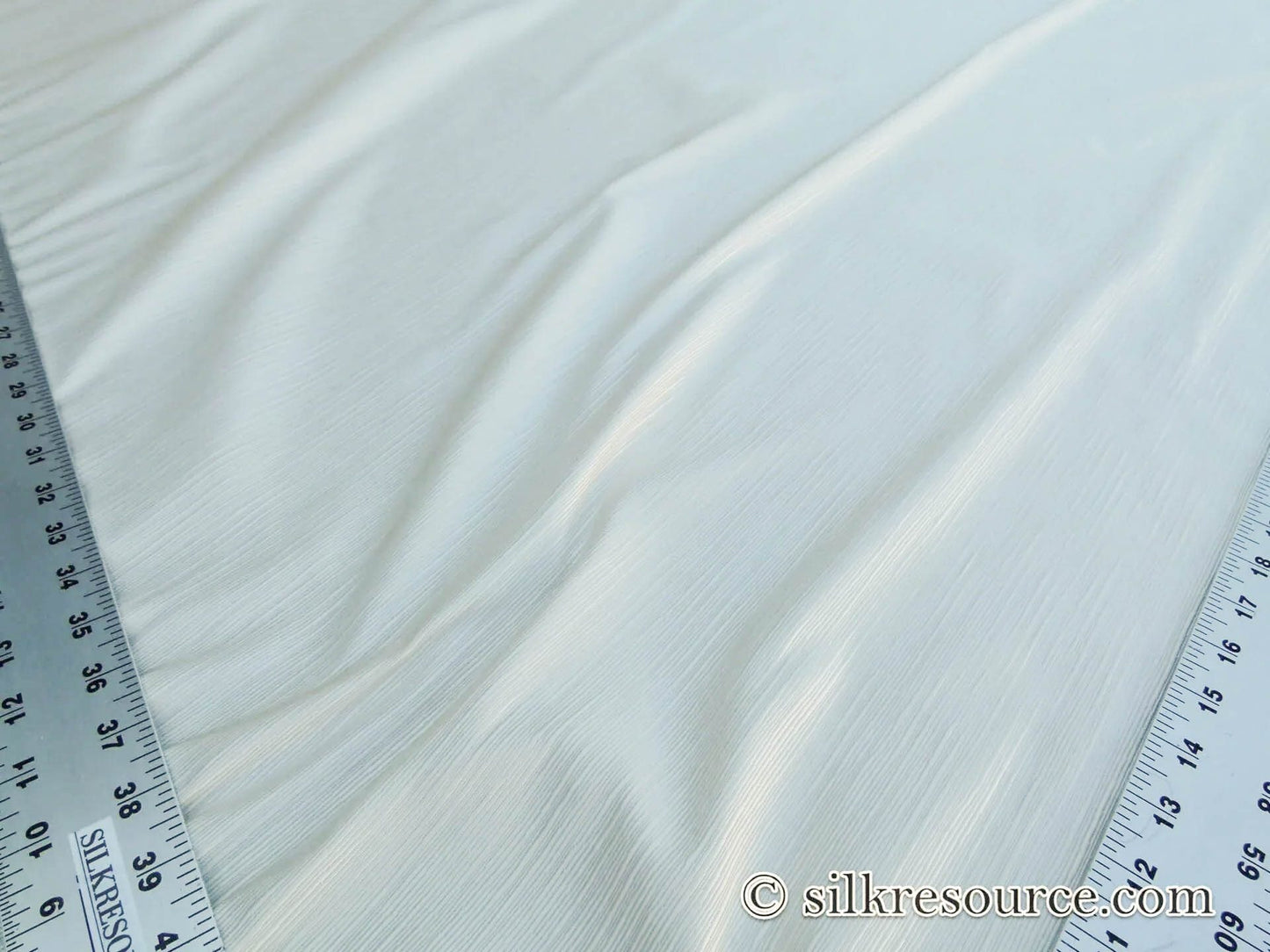 Scalamandre Leela Ivory White Silk Ottoman MSRP USD 198/Yard