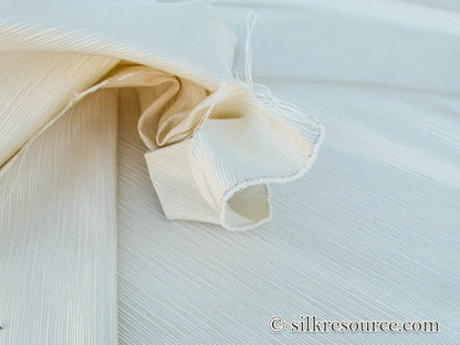 Scalamandre Leela Ivory White Silk Ottoman MSRP USD 198/Yard