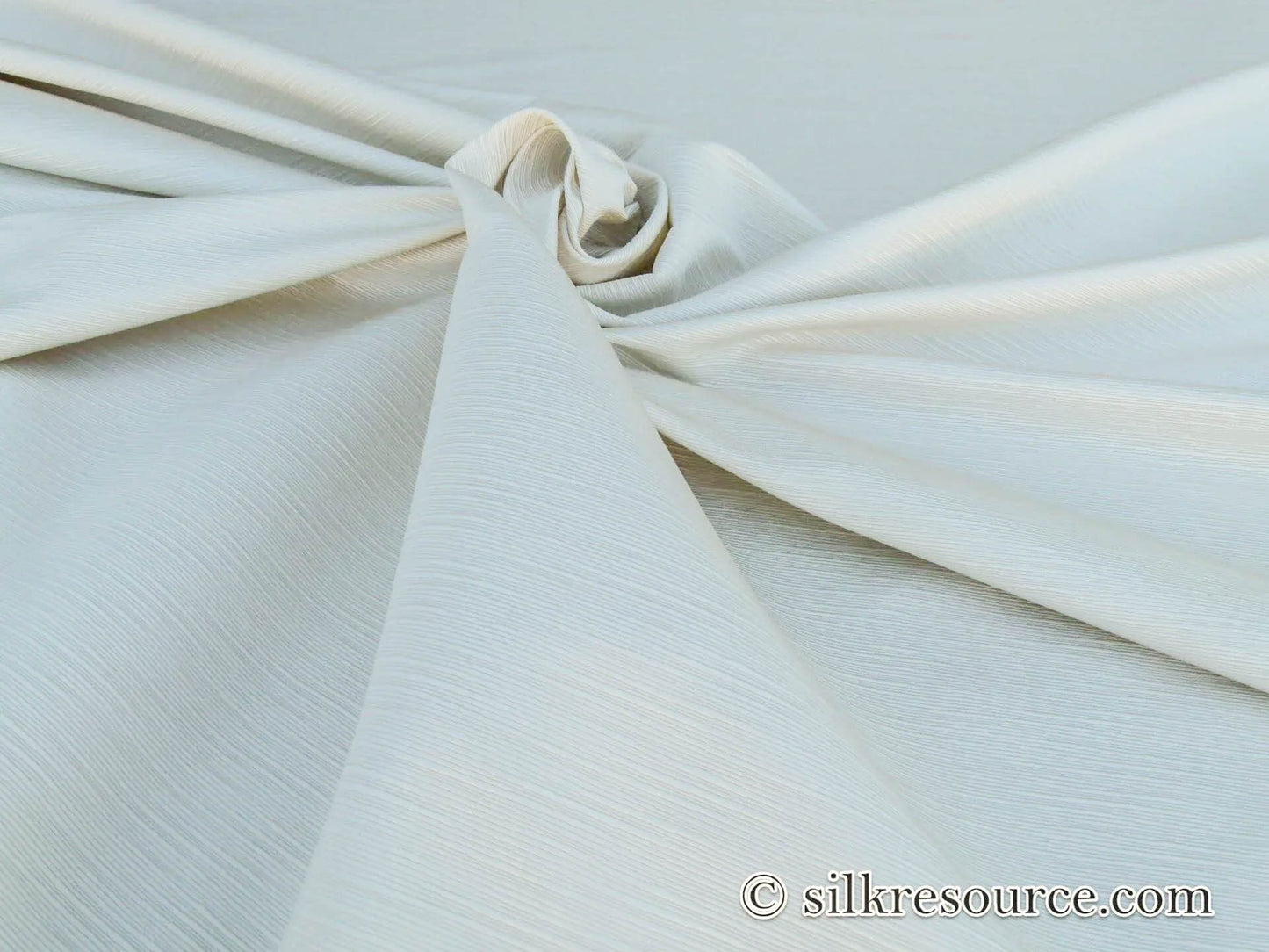 Scalamandre Leela Ivory White Silk Ottoman MSRP USD 198/Yard