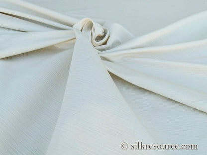 Scalamandre Leela Ivory White Silk Ottoman MSRP USD 198/Yard