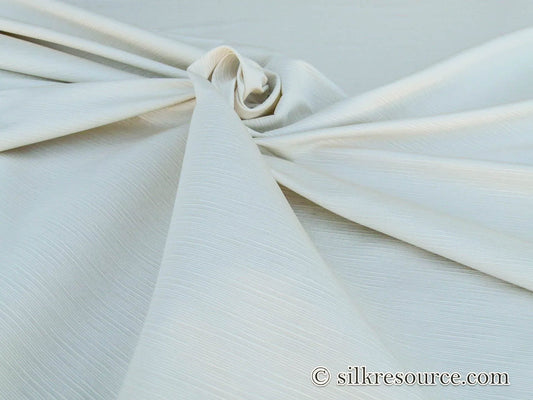 Scalamandre Leela Ivory White Silk Ottoman MSRP USD 198/Yard