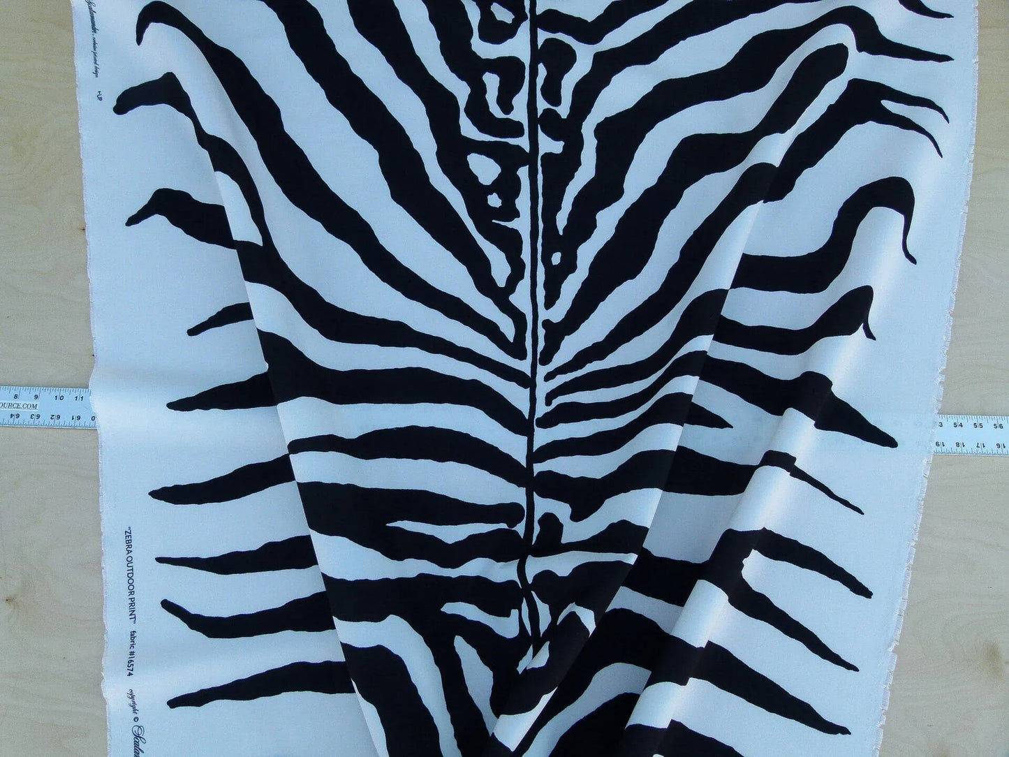 Scalamandre Zebra - Outdoor Black &amp; White Zebra Skin Pattern Animal Skin MSRP USD 198