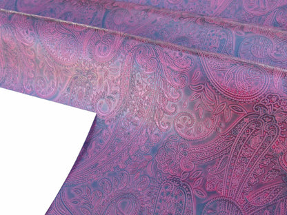 Scalamandre Paisley Black Cherry  Faux Leather Red Black  MSRP USD 210/y